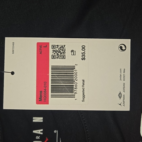 Air Jordan Men's Los Angeles Short Sleeve T-Shirt Black/Red/White Size L NWT - Picture 7 of 9